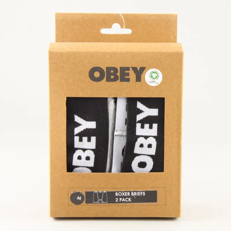 OBEY Established Works 2 Pack Boxers - Ash Grey-3